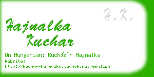 hajnalka kuchar business card